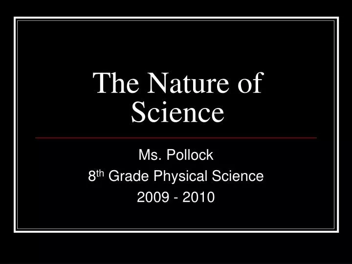 the nature of science