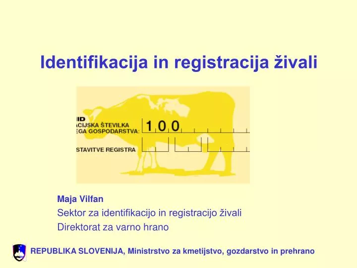 identifikacija in registracija ivali
