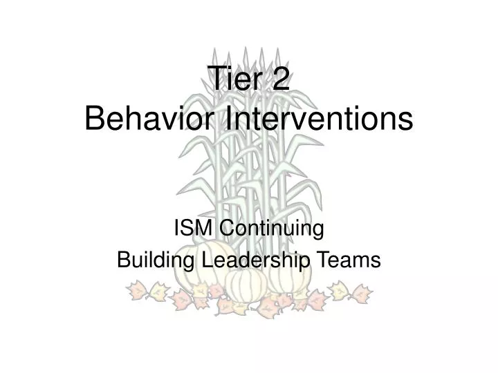 tier 2 behavior interventions