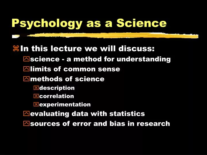 psychology as a science