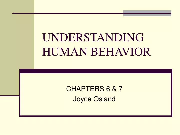 understanding human behavior