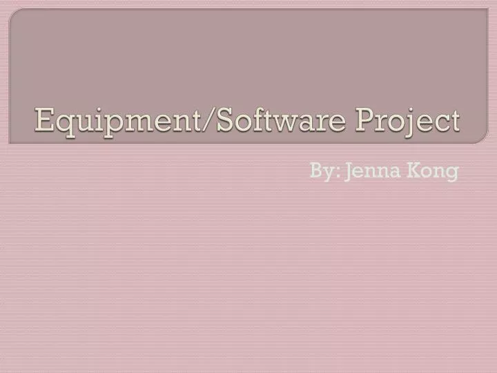 equipment software project