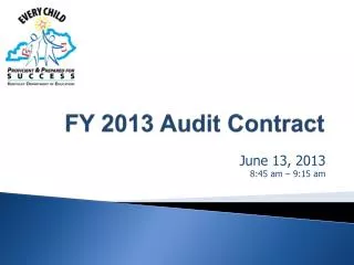 FY 2013 Audit Contract