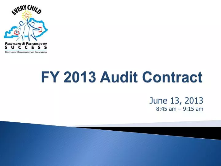 fy 2013 audit contract
