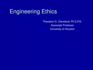 Engineering Ethics