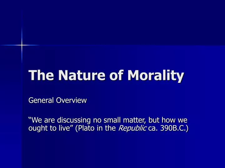 the nature of morality