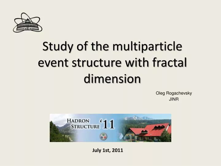 study of the multiparticle event structure with fractal dimension
