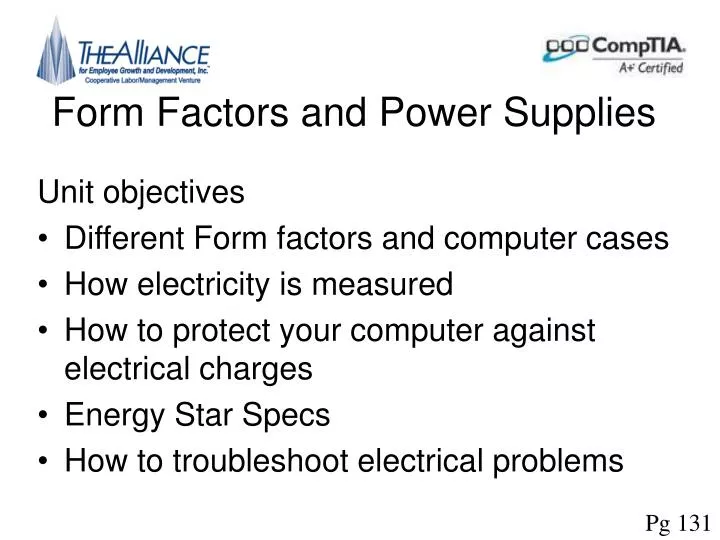 form factors and power supplies