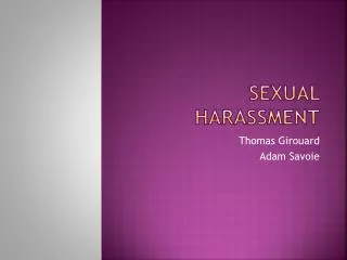 Sexual Harassment