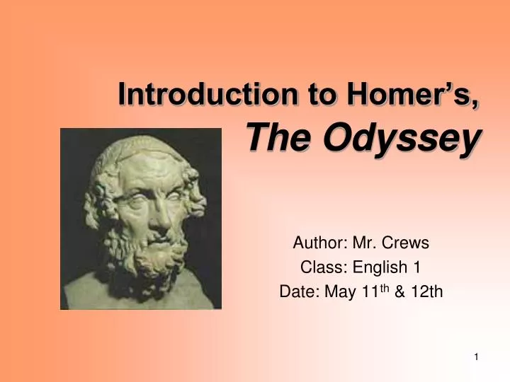 introduction to homer s the odyssey