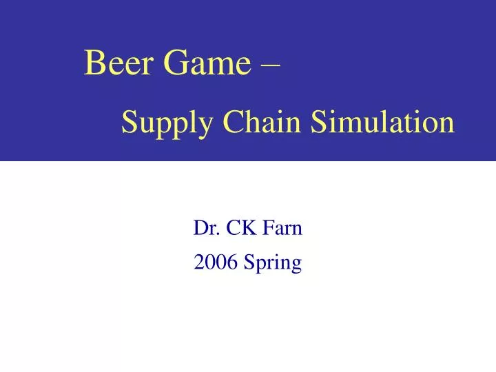 beer game supply chain simulation