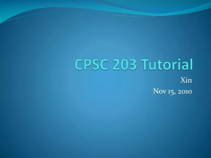 cpsc 203 tutorial