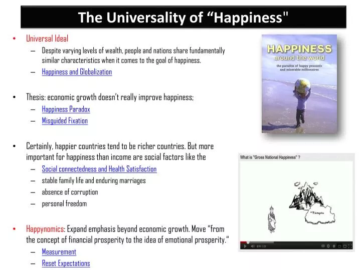 the universality of happiness