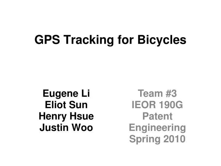 gps tracking for bicycles