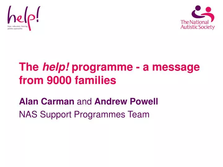 the help programme a message from 9000 families