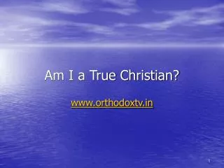 Am I a True Christian?