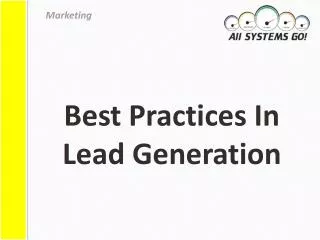 Best Practices In Lead Generation