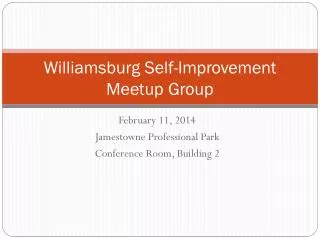Williamsburg Self-Improvement Meetup Group