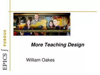 More Teaching Design