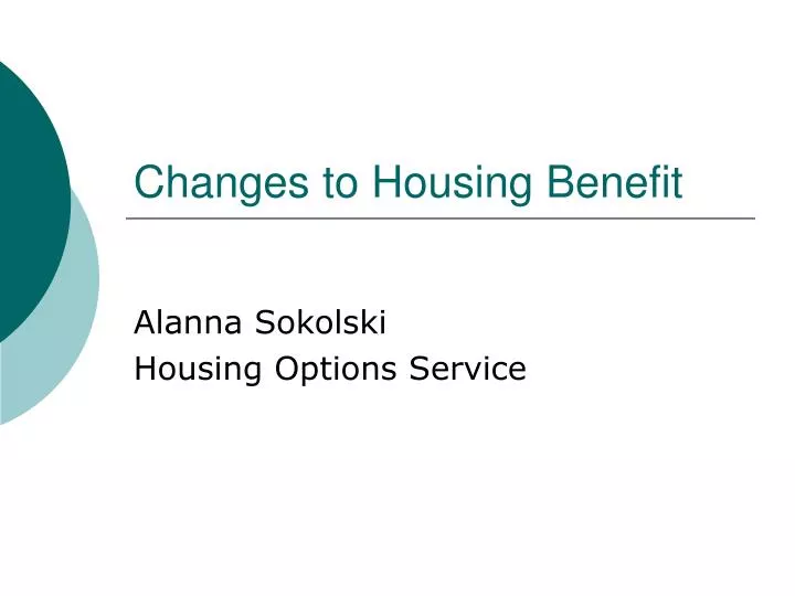 changes to housing benefit