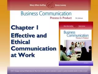 Chapter 1 Effective and Ethical Communication at Work
