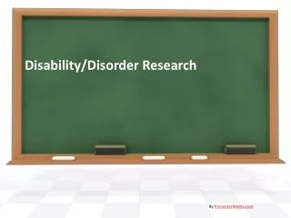 Disability/Disorder Research