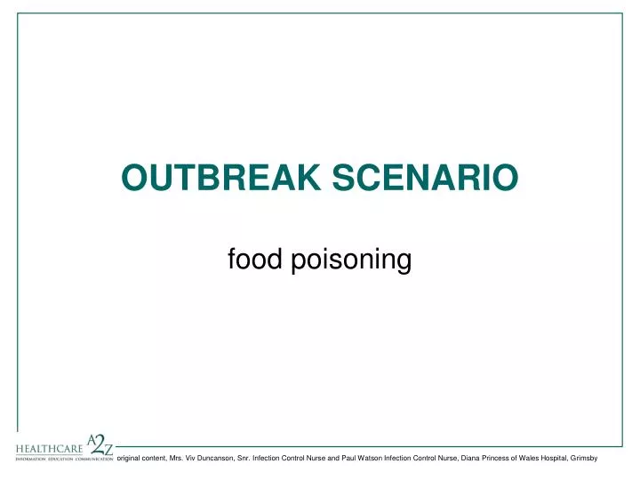 outbreak scenario food poisoning