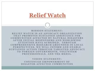 Relief Watch