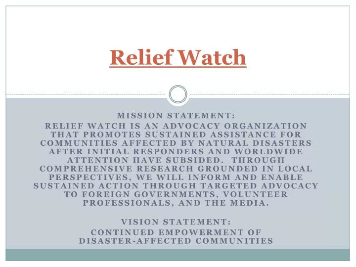 relief watch