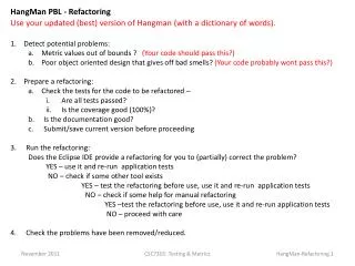 HangMan PBL - Refactoring