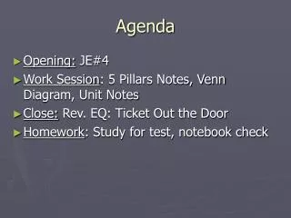 Agenda