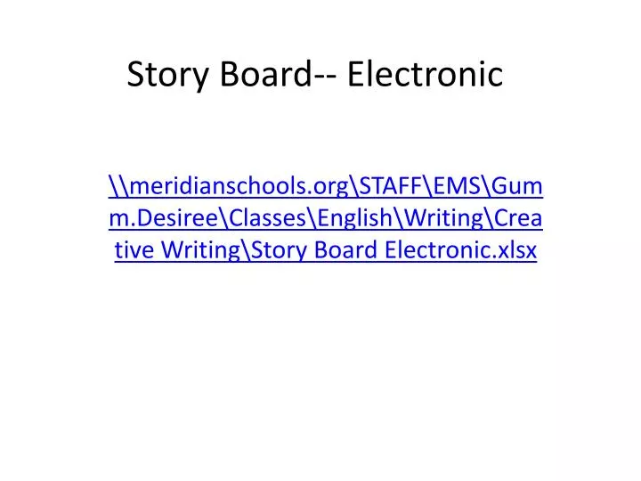 story board electronic
