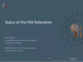 Status of the FAX federation