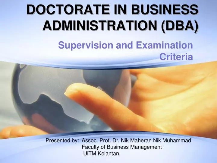 doctorate in business administration dba