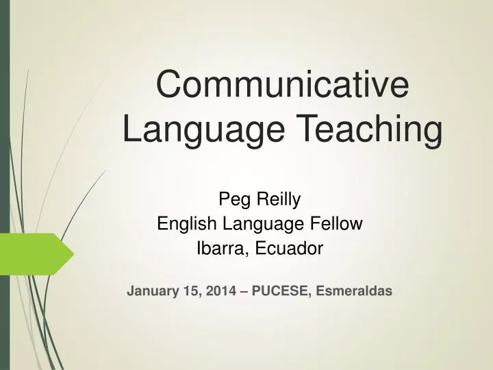 communicative language teaching