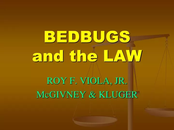 bedbugs and the law