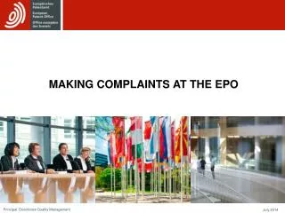 MAKING COMPLAINTS AT THE EPO