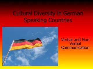 Cultural Diversity in German Speaking Countries