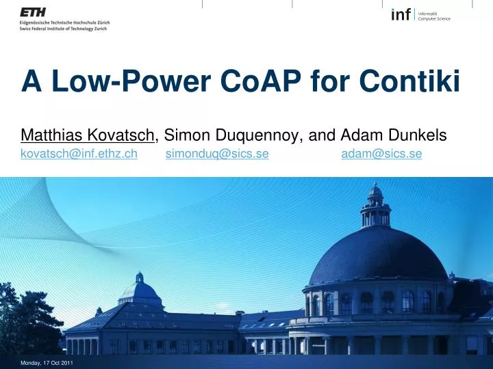 a low power coap for contiki