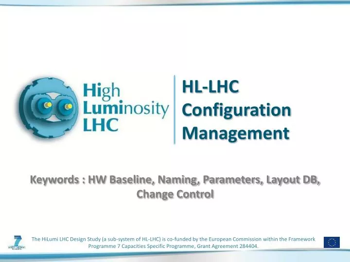 hl lhc configuration management
