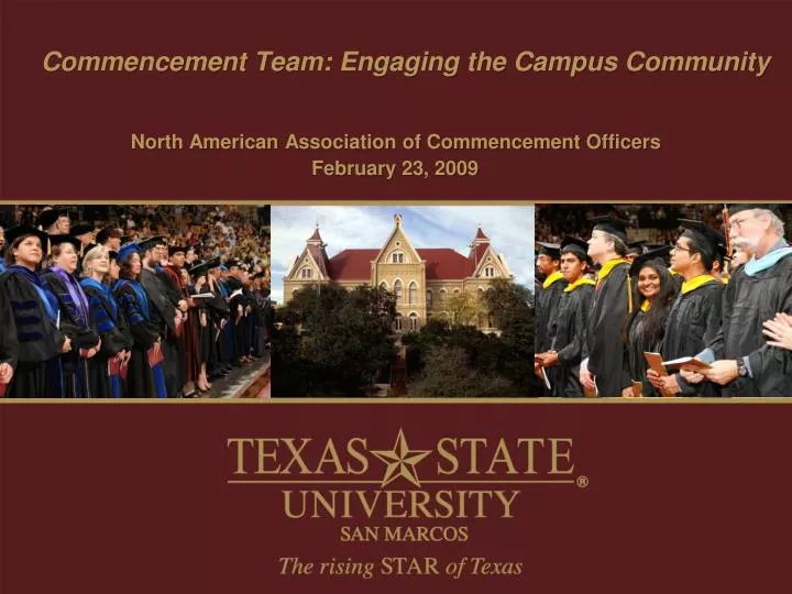 commencement team engaging the campus community