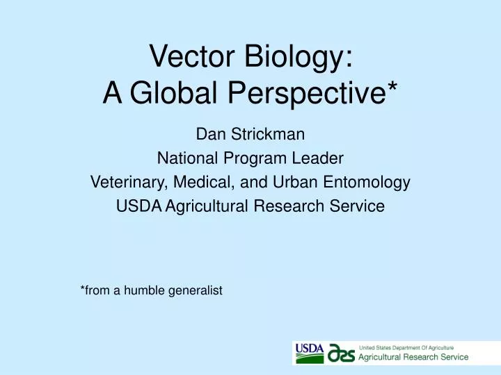 vector biology a global perspective
