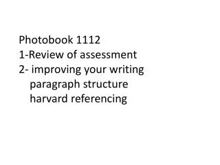 Assessment of the Module (as in the module guide)