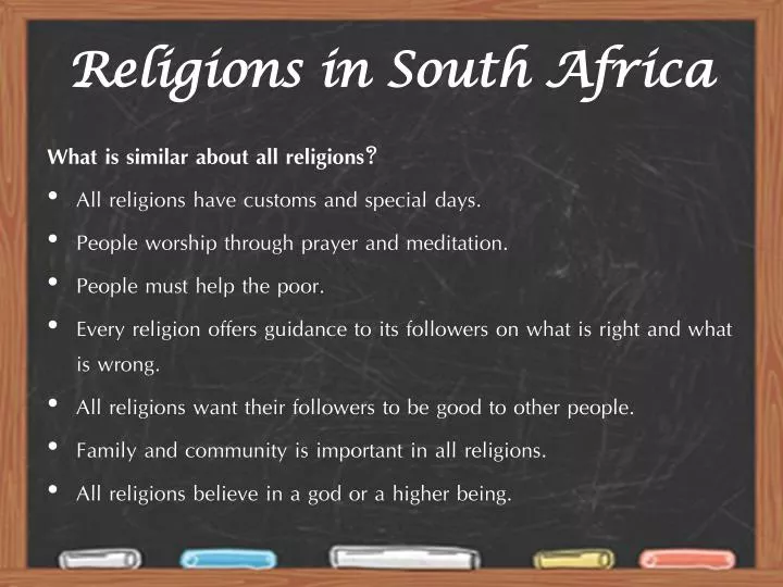 religions in south africa