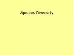 Species Diversity - slide 1