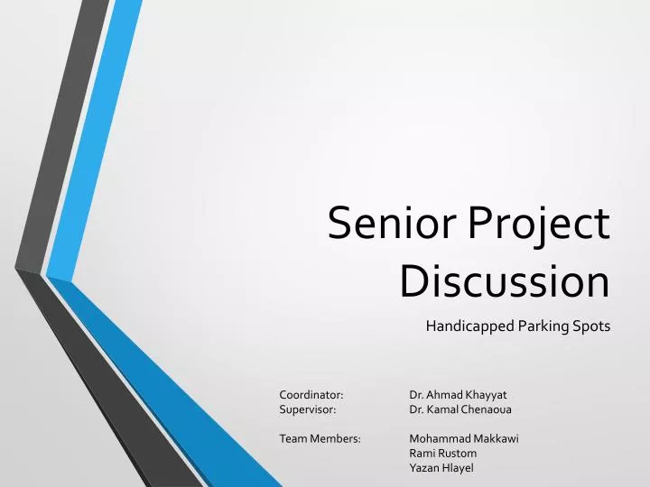 senior project discussion