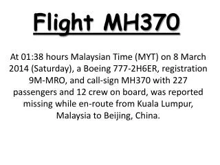 Flight MH370