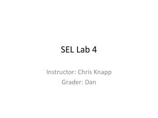 SEL Lab 4