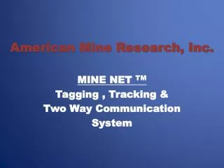 American Mine Research, Inc.