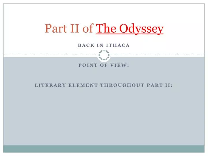 part ii of the odyssey